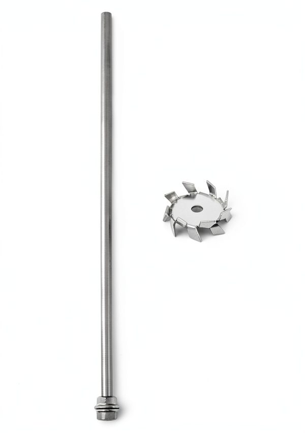 Dispersing Disc QWORK Stainless Steel Impeller 8×300mm Rod 50mm-5
