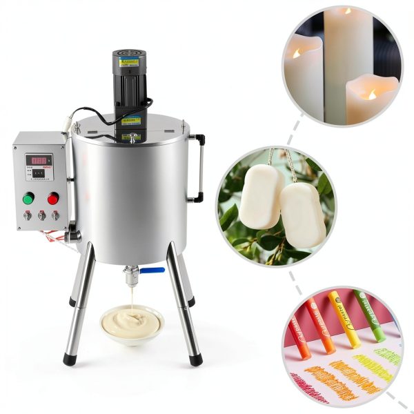 Heating Mixing Filling Machine, 15L Stirring Tank Lipstick Paste Filler, Liquid Paste Lipstick Filler, 32-572℉ Adjustable Temperature, Stirring Tank for Dissolving, Filling Creams, Liquids (15L/4gal)-1