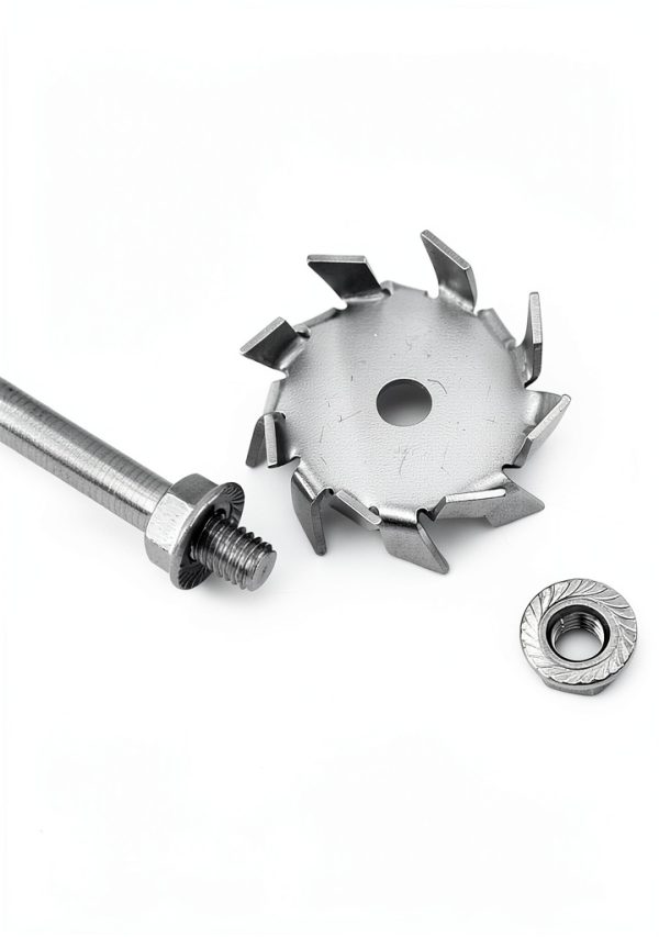 Dispersing Disc QWORK Stainless Steel Impeller 8×300mm Rod 50mm-2