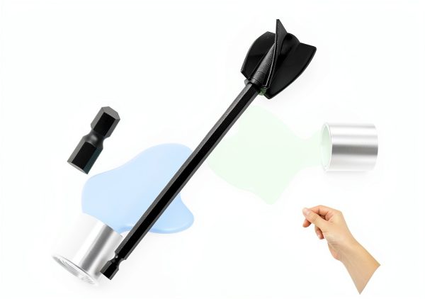 Resin Mixer Paddles 2Pcs Drill Bit Attachment - Silicone Mixing Tools-4