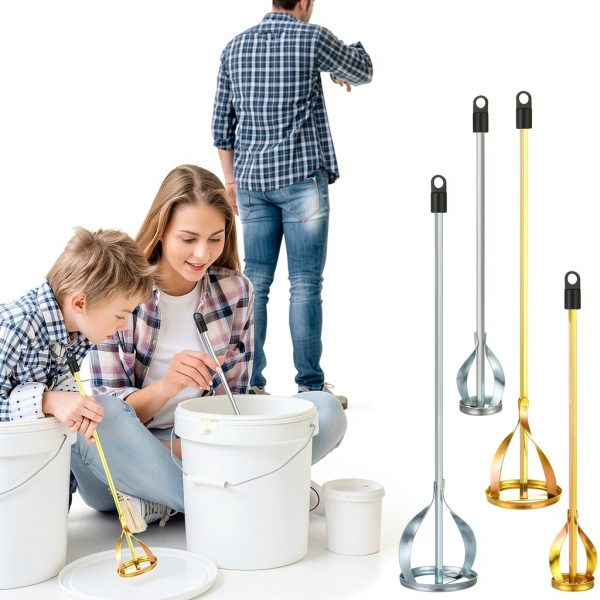 Paint Mixer for Drill 4 piece set Otoolling Zinc Plated Stirrers-5